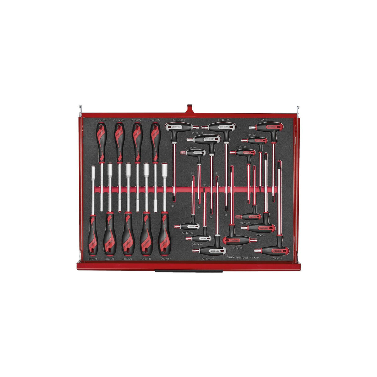 26" PRO35™ FOAM verktøysett 278 deler rød TKW26R278F