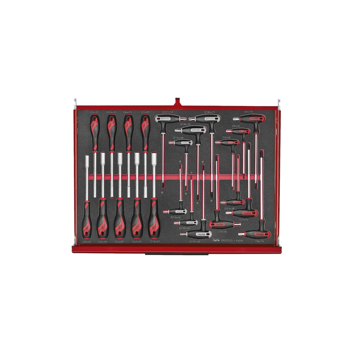 53" PRO35™ Monster stablet verktøysett FOAM 1133 deler rød TKS53R1133F