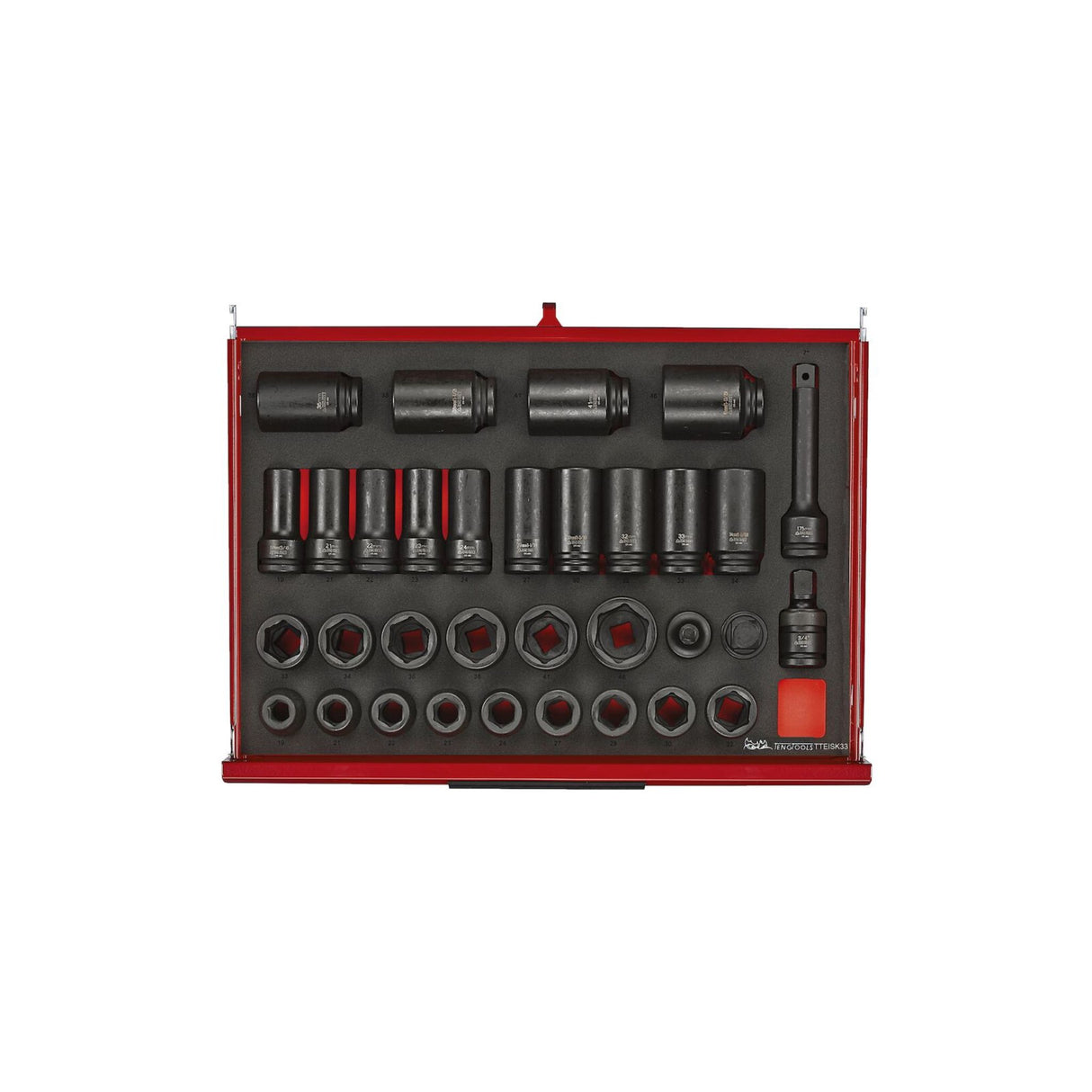 53" PRO35™ Monster stablet verktøysett FOAM 1133 deler rød TKS53R1133F