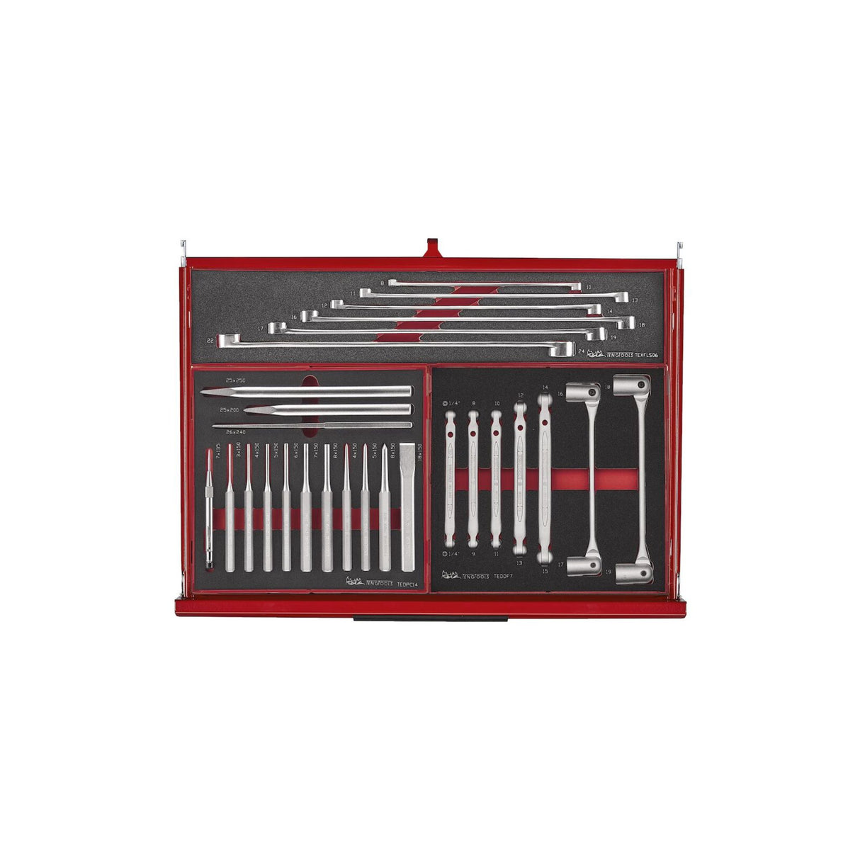 53" PRO35™ Monster stablet verktøysett FOAM 1133 deler rød TKS53R1133F