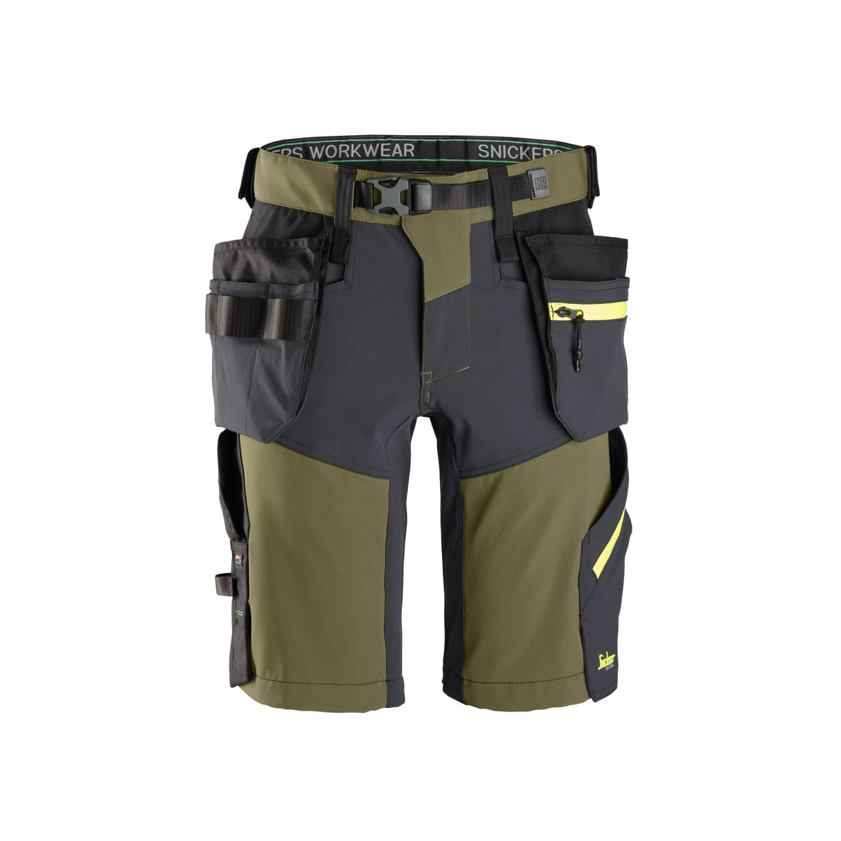 Softshellshorts Snickers stretch med faste hylsterlommer FlexiWork (6140)