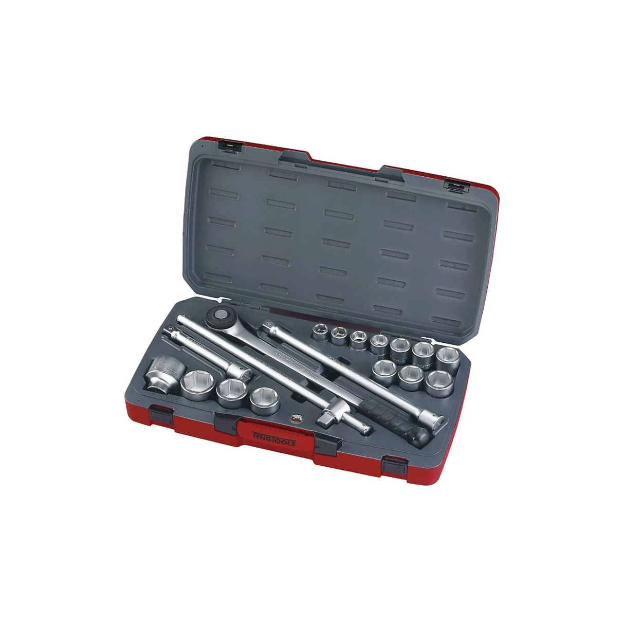 Pipenøkkelsett. Med 3/4" firkantfeste. Teng Tools T3418-6