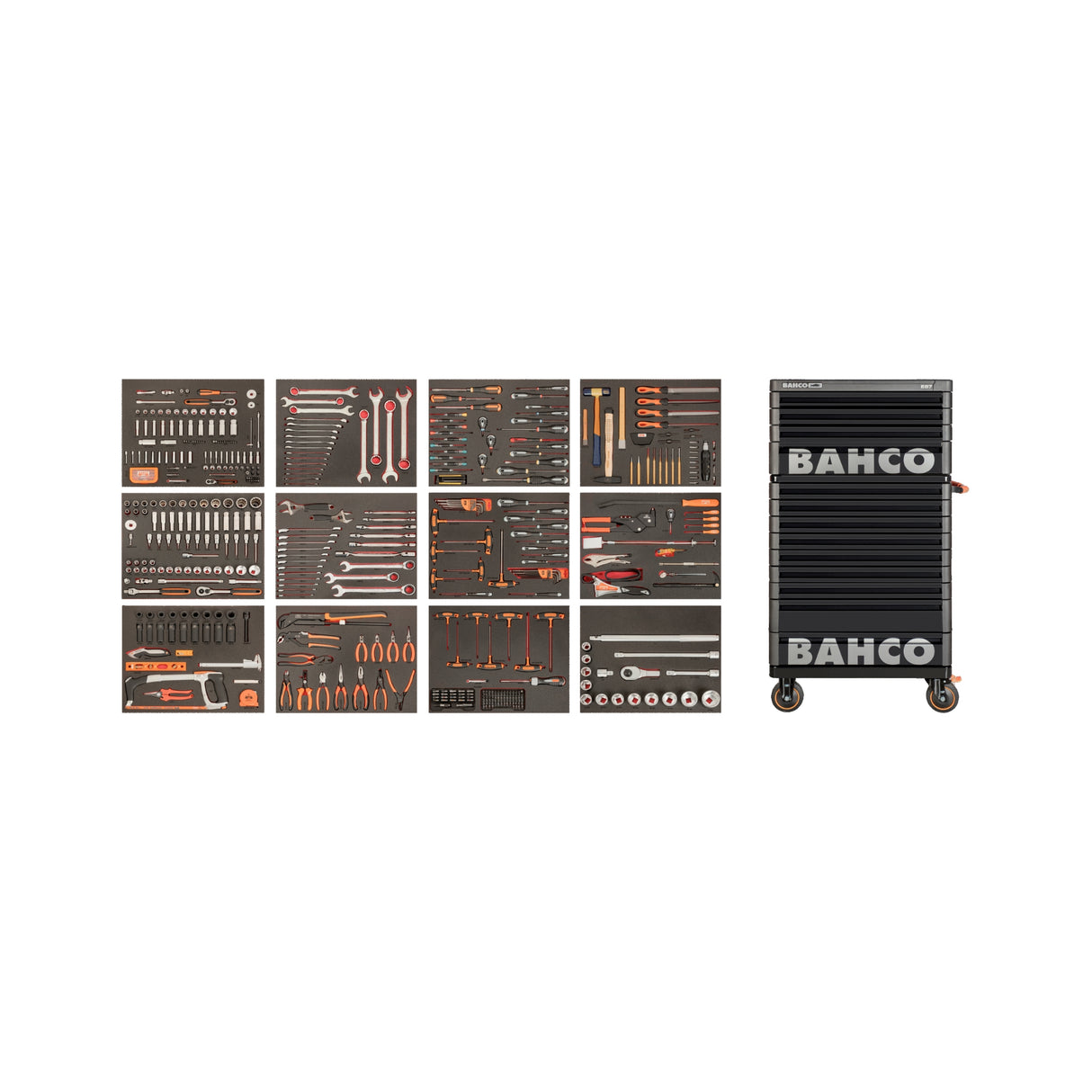 Verktøyvogn Bahco 556 deler Xlarge