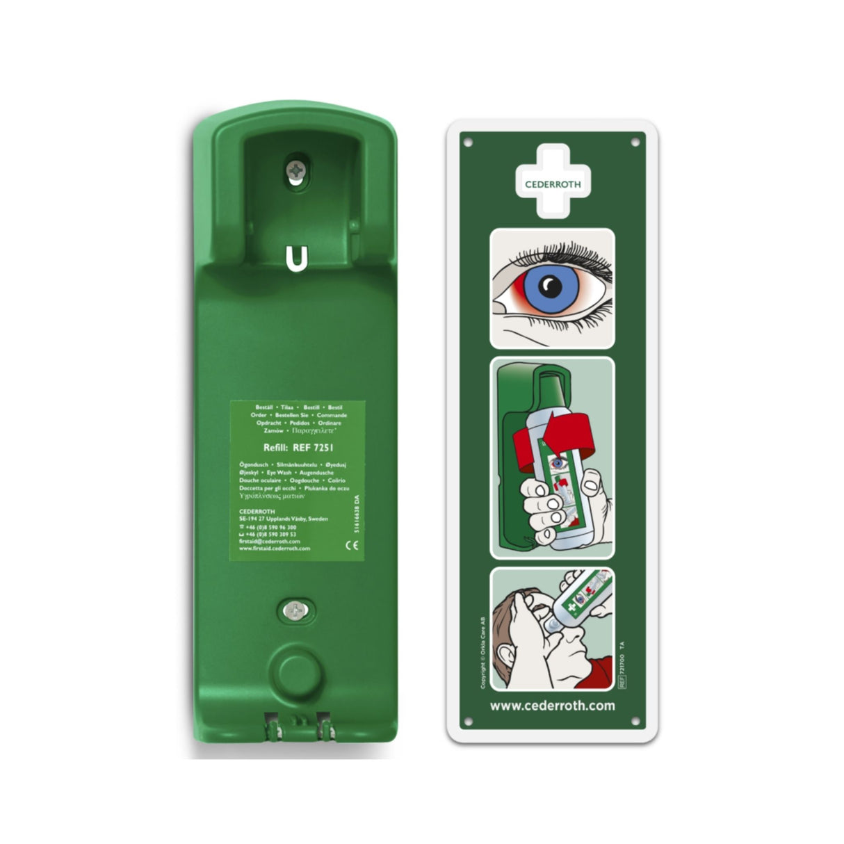 Veggfeste for øyedusjflaske 500ml.