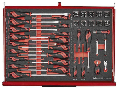 26" PRO35™ stablet verktøysett FOAM 702 deler rød TKS26R702F