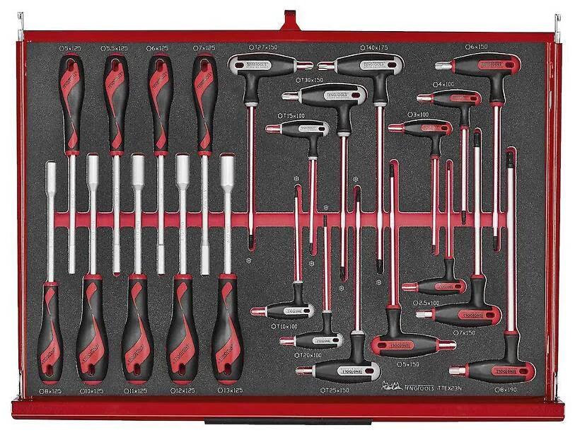 26" PRO35™ stablet verktøysett FOAM 702 deler rød TKS26R702F