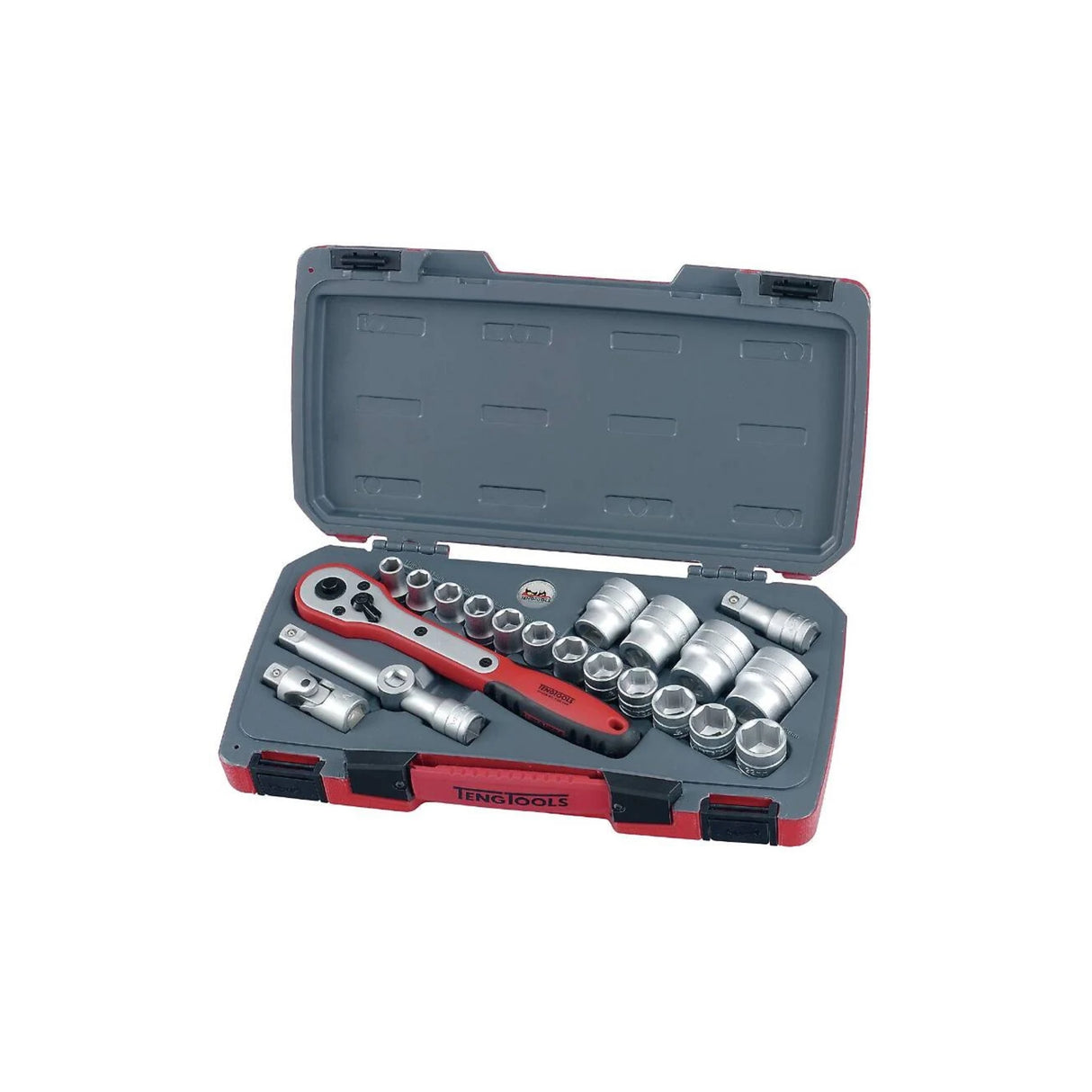 Pipenøkkelsett. Med 1/2'' firkantfeste. TengTOOLS T1221 / T1221-6
