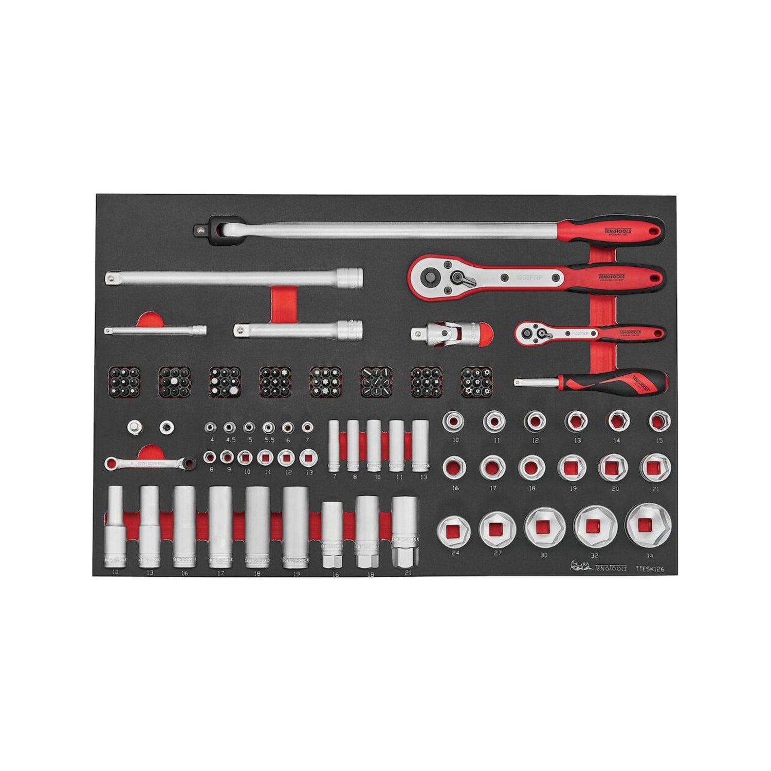 26" Classic Verktøyvogn, Foam Verktøysett, 179 deler (TCMME179)