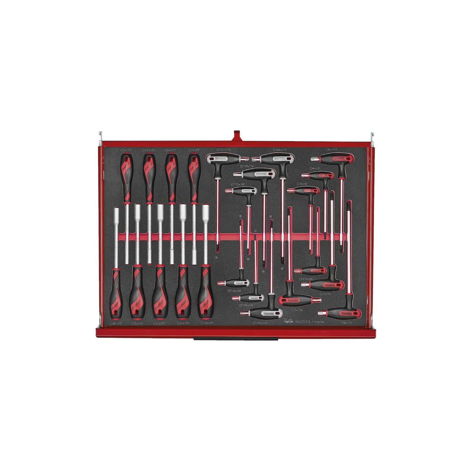 26" PRO35™ FOAM verktøysett 278 deler rød TKW26R278F