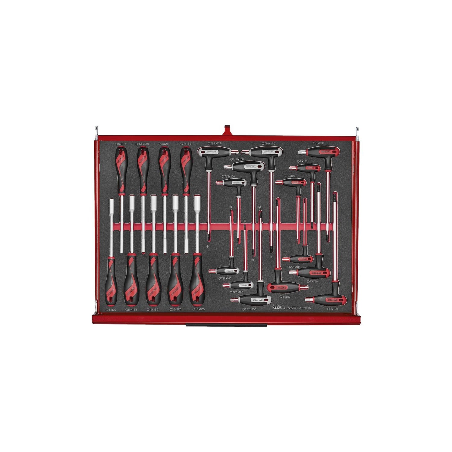 53" PRO35™ Monster stablet verktøysett FOAM 1133 deler rød TKS53R1133F