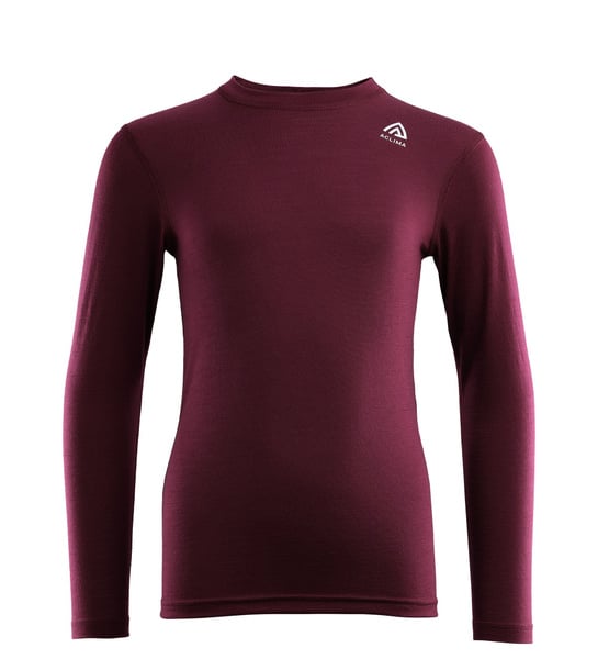 LightWool 140 crewneck Jr Zinfandel