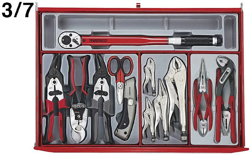 Verktøyvogn med verktøy Teng Tools 277 deler TCMM277EV