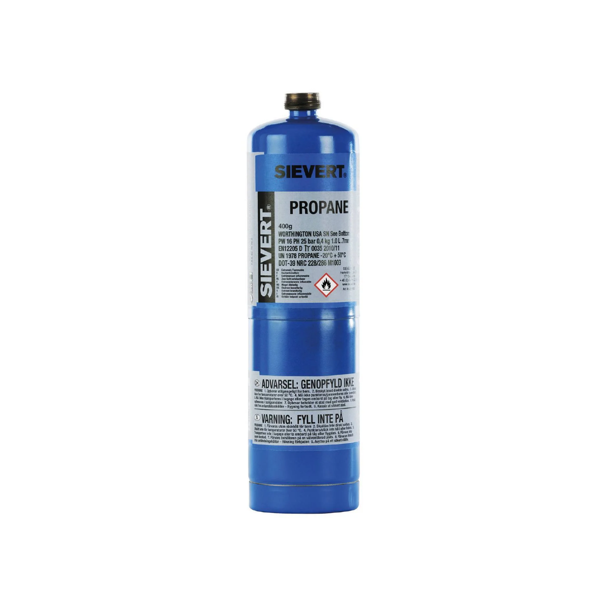 Gassflaske Sievert engangsbeholder US 400g, 24560708
