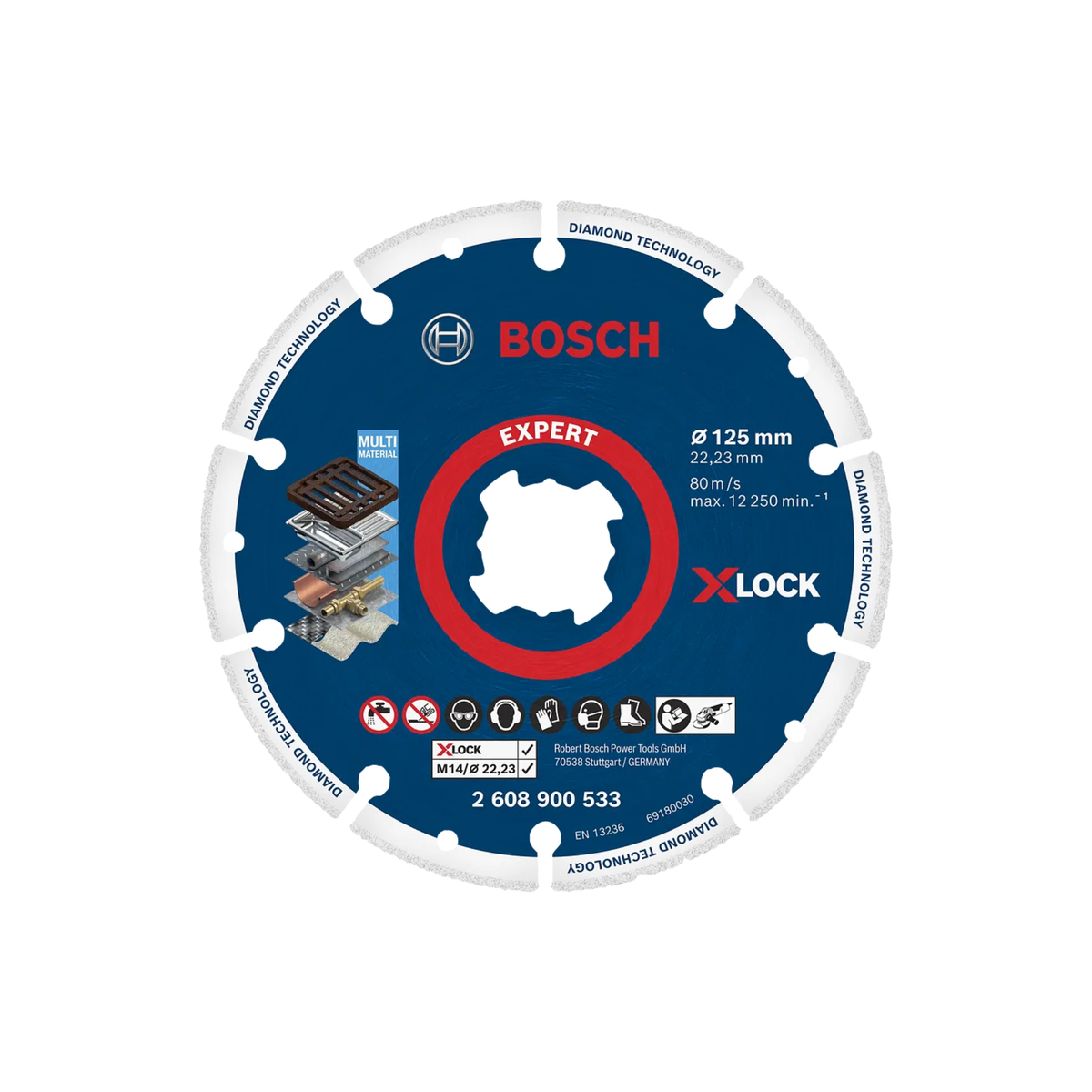 EXPERT Diamond Metal Wheel X-LOCK kappeskive 125 x 22,23 mm