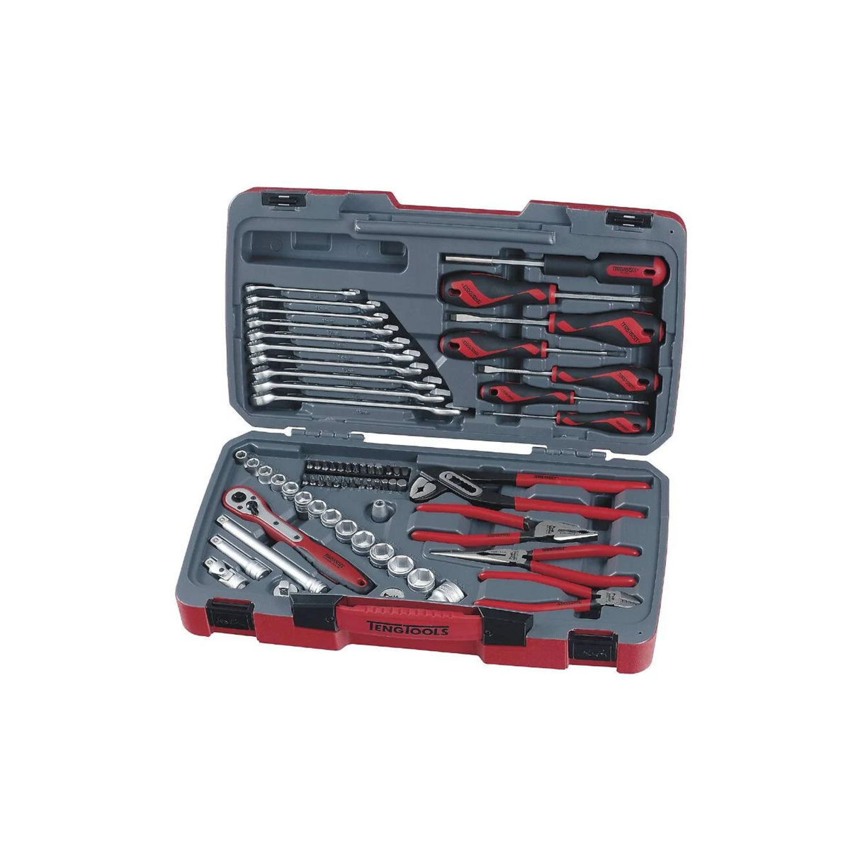 Pipenøkkelsett. Med 3/8'' firkantfeste. Teng Tools T3867