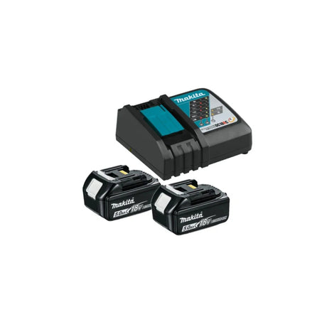 Maskinsett Makita 18V med 5 maskiner, 3x5 Ah batterier og lader (DLX5032T)
