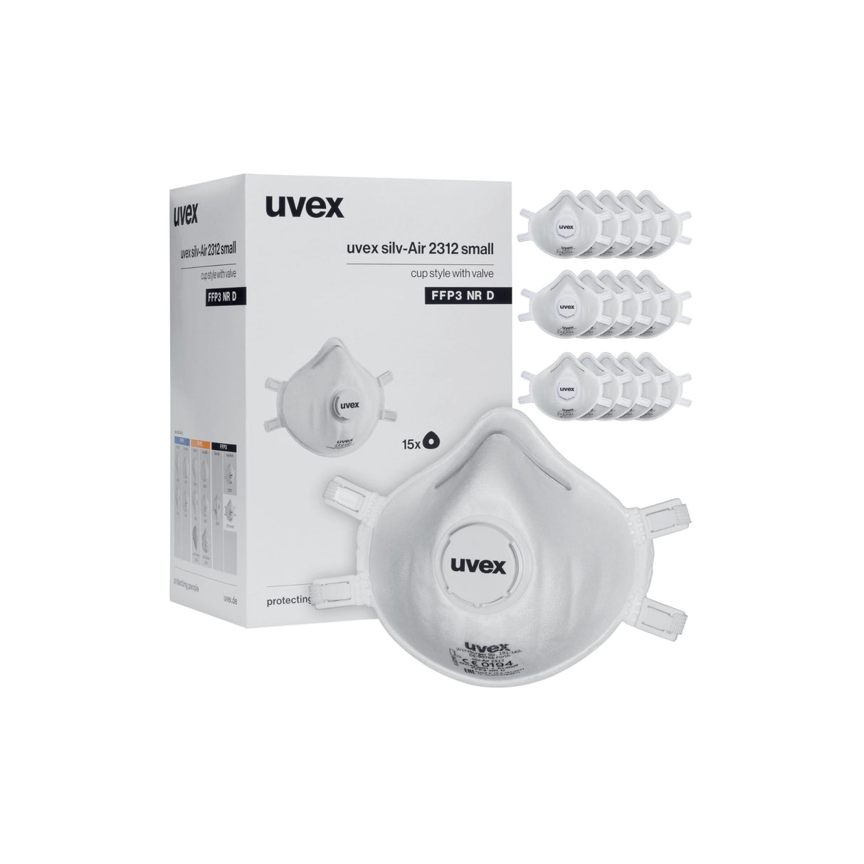 Støvmaske uvex silv-Air classic FFP3 NR – 15 stk (2312)