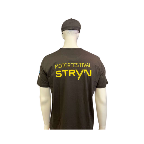 T-skjorte motorfestival Stryn, gul logo