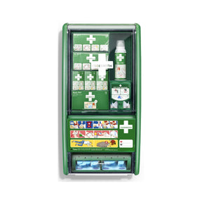 Førstehjelpsstasjon for arbeidsplasser der det er risiko for brannskader.